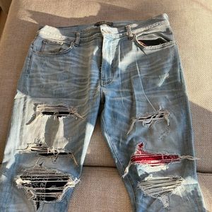 Amiri distressed bandana jeans